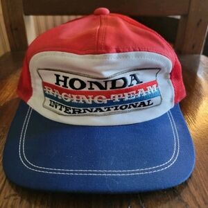 RARE 1980s Honda Racing Team International Trucker Hat / Cap